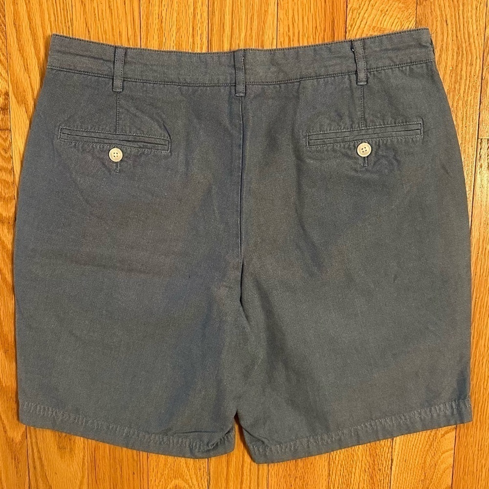 J Hilburn Oxford Shorts European Fit Men’s Sz 34 Chambray Blue 7.5” inseam - Picture 2 of 9
